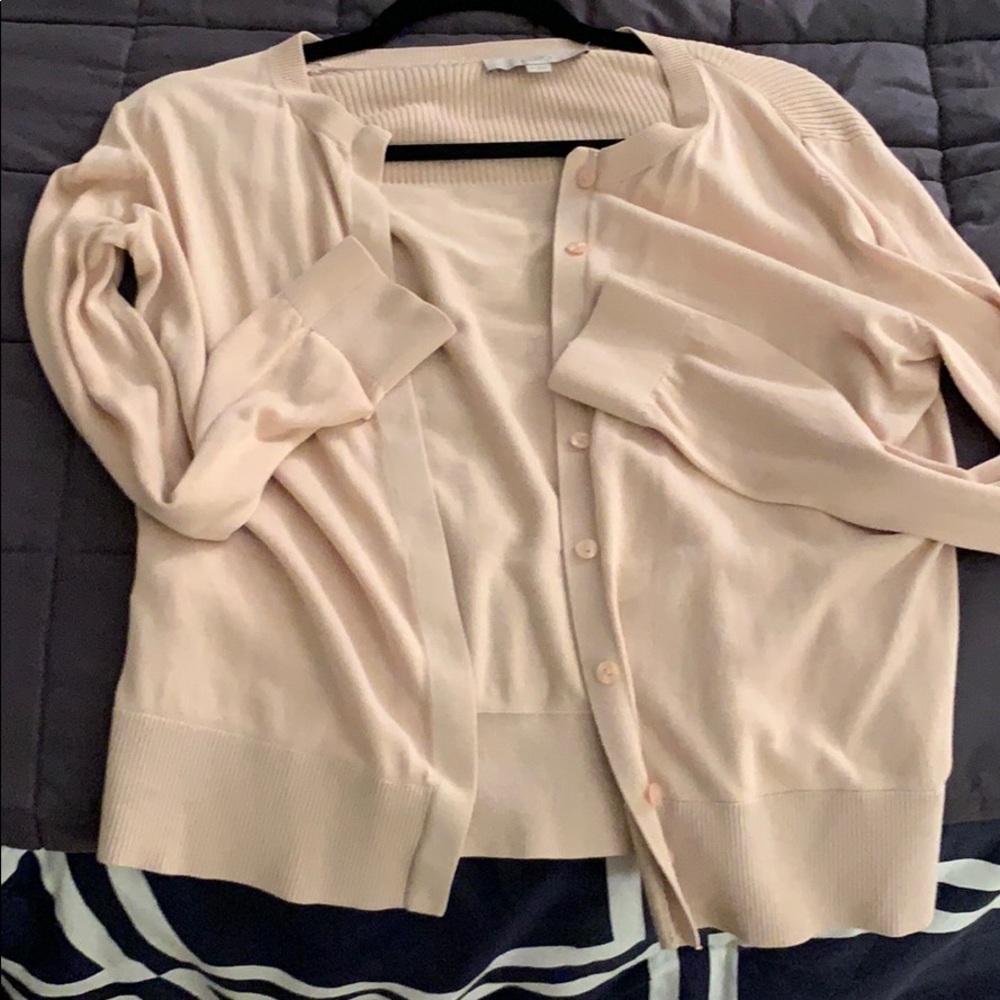 Blush pink loft cardigan